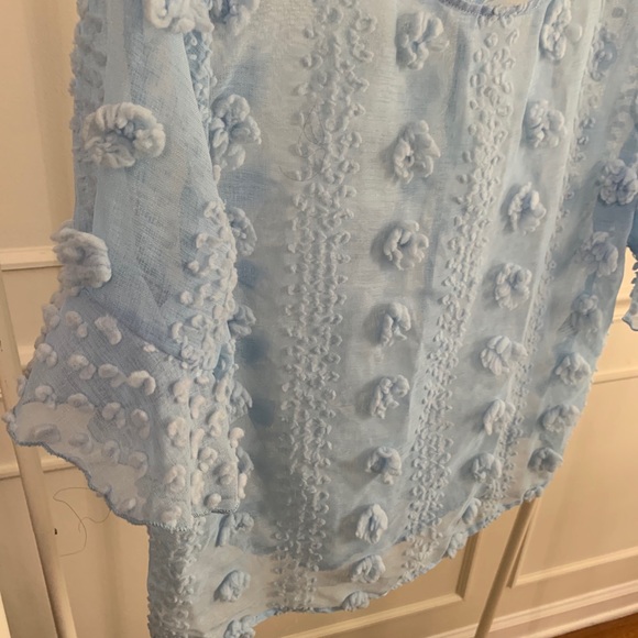 Sheer blue blouse - Picture 2 of 3
